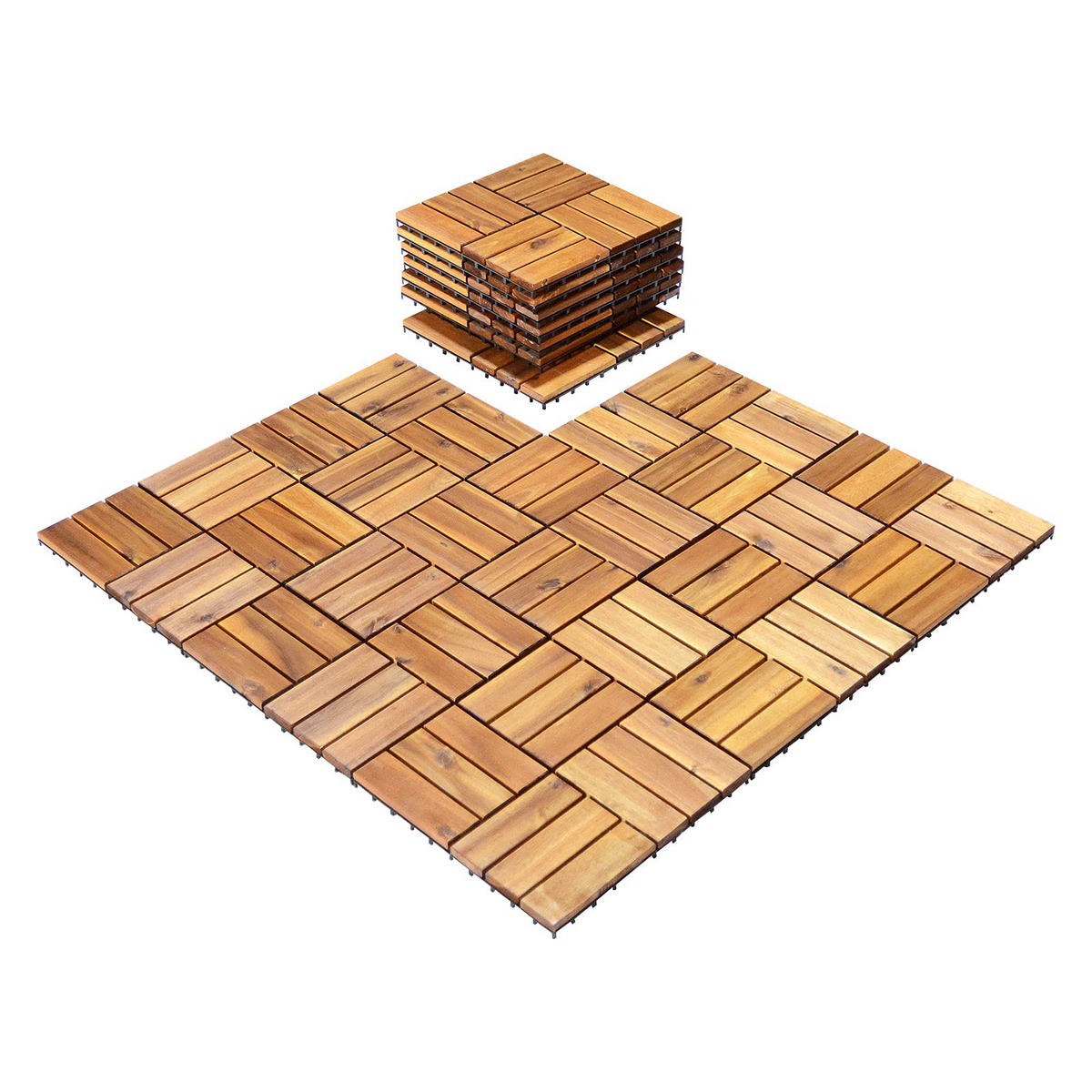 27 PCS Interlocking Patio Deck Tiles - Lucktree