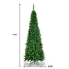 Prelit Pencil Christmas Tree, Premium Hinged Fir Tree