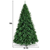 9ft Artificial Douglas Christmas Tree, Unlit Hinged Pine Tree, with 3594 Branch Tips and Solid Metal Stand - LucktreeUS