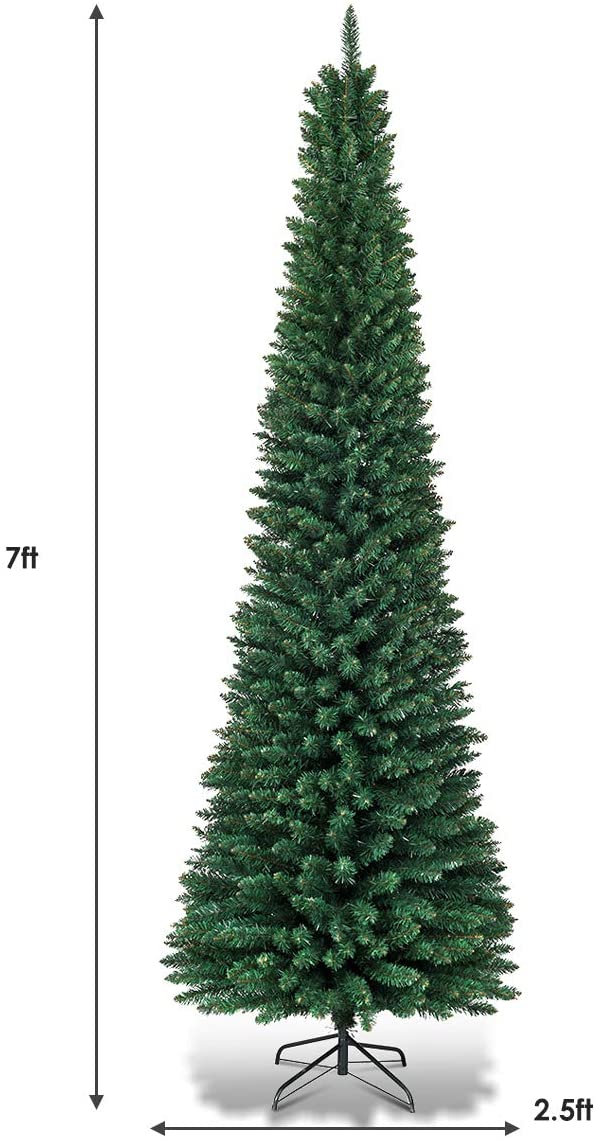 Pencil Christmas Tree, Artificial Slim Skinny Tree - LucktreeUS