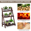 Lucktree 3 Tier Folding Wooden Plant Stand