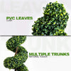 4 Ft Artificial Boxwood Spiral Tree, Fake Greenery Plants - LucktreeUS