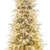 Lucktree 6FT / 7FT / 8FT Pre-Lit Snow Flocked Christmas Tree with PE & PVC Mixed Branch Tips