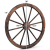 Lucktree 30-Inch Set of Two Decorative Wooden Wheel
