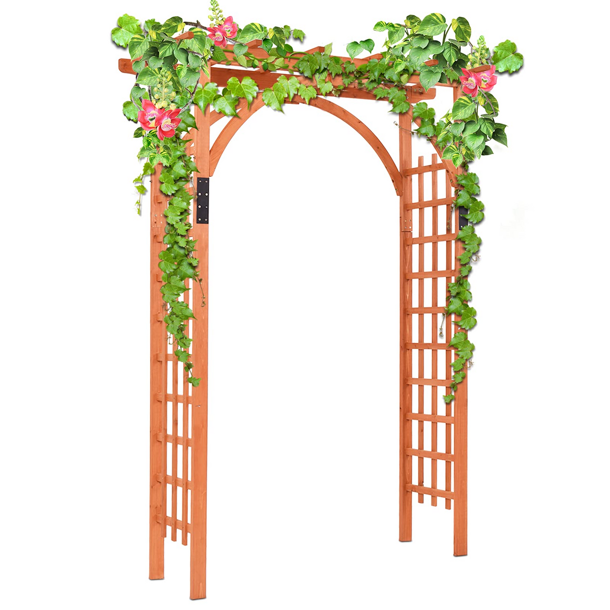 Lucktree 85in Wood Arbor Wedding Arch Garden Trellis Pergola Arbor