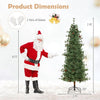 Lucktree Cashmere Christmas Tree with Pine Needles LED Lights with Bulb Cover