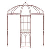 French Style Birdcage Garden Arbor, Heavy-Duty Metal Pergola Pavilion for Climbing Plants