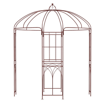 French Style Birdcage Garden Arbor, Heavy-Duty Metal Pergola Pavilion for Climbing Plants