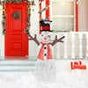 3.6 FT Lighted Christmas Snowman, Outdoor Xmas Holiday Decoration with 80 Warm LED Lights