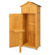 Garden Storage Shed, 180,5CM Tall Outdoor Storage Cabinet with Lockable Doors