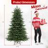 Lucktree 5ft / 6ft / 7ft Pre-Lit Artificial Christmas Tree with Lush PVC & PE Tips Warm White LED Lights