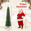 Lucktree 5ft / 6ft / 7ft / 8ft Artificial Skinny Xmas Tree with Quick Shape Technology