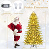 Lucktree Pre-Lit Artificial Christmas Tree with PVC & Soft TPE Branch Tips & Foldable Metal Stand