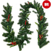 9FT Pre-lit Christmas Garland with 100 LED Lights - LucktreeUS