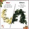 9ft Snow Flocked Christmas Garland with 50 LED Light - LucktreeUS