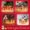 Lighted Gift Boxes Christmas Decoration, Set of 3 White Present Ornament Boxes with 60 LED Lights - LucktreeUS
