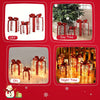 Lighted Gift Boxes Christmas Decoration, Set of 3 White Present Ornament Boxes with 60 LED Lights - LucktreeUS