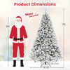 Lucktree 3-Minute-Setup Pre-Lit Snow Flocked Christmas Tree Artificial Hinged Xmas Tree