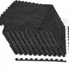 Lucktree 25 Pcs 24"x24" Faux Wood Grain EVA Foam Tiles with 50 Borders