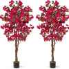Lucktree 6 FT Bougainvillea Artificial Tree Artificial Plants for Indoor Decor