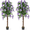 Lucktree 5.5FT Faux Wisteria Tree in Nursery Pot with Blooming Flowers