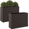 Lucktree 32”x11”x24" Wicker Raised Garden Bed