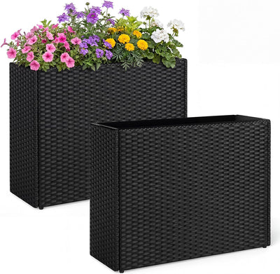 Lucktree Wicker Raised Garden Bed