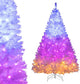 Lucktree White Pre-Lit Artificial Christmas Tree with Warm White & 3-Color LED Lights