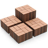 Lucktree 18/36 PCS Interlocking Deck Tiles - 12" x 12" Composite Decking Boards Waterproof All Weather