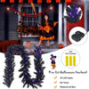 9FT Black Halloween Garland with Lights - LucktreeUS