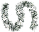 9ft Snow Flocked Christmas Garland with 50 LED Light - LucktreeUS