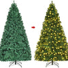 Pre-Lit PVC Artificial Christmas Tree Auto-Spread/Close up Premium Spruce Hinged