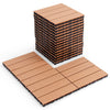 Lucktree Interlocking Deck Tiles 18/36 Pack - 12 x 12 in Composite Outdoor Flooring Covering All Weather Use