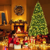 Pre-Lit Artificial Christmas Tree, Premium Hinged Spruce Tree