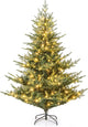 Lucktree 6FT / 7FT Pre-Lit Artificial Christmas Tree with PVC & PE Mixed Branch Tips