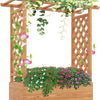 Lucktree Raised Garden Bed with 2-Sided Trellis & Hanging Roof