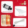 Lighted Gift Boxes Christmas Decoration, Set of 3 White Present Ornament Boxes with 60 LED Lights - LucktreeUS