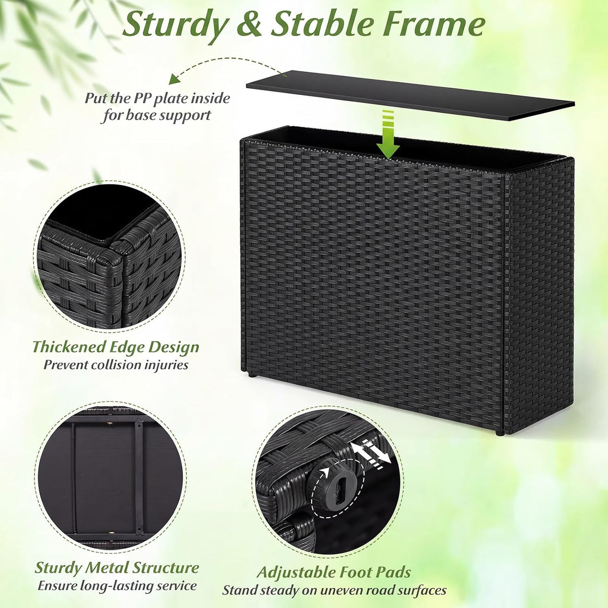 Lucktree Wicker Raised Garden Bed