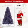 Lucktree 6FT / 7.5FT Pre-Lit Tinsel Christmas Tree with Warm White LED Lights