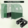 Lucktree 6.5 x 6.5 Ft Walk-in Greenhouse with Raised Garden Bed | Plant Hot House with Galvanized Steel Frame
