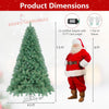 Lucktree 6FT / 7.5FT Pre-Lit Tinsel Christmas Tree with Warm White LED Lights