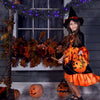 9FT Black Halloween Garland with Lights - LucktreeUS