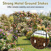 <p>Garden Arbor, 215cm Arch Trellis w/Extended Roof for Climbing Plants Roses Vines