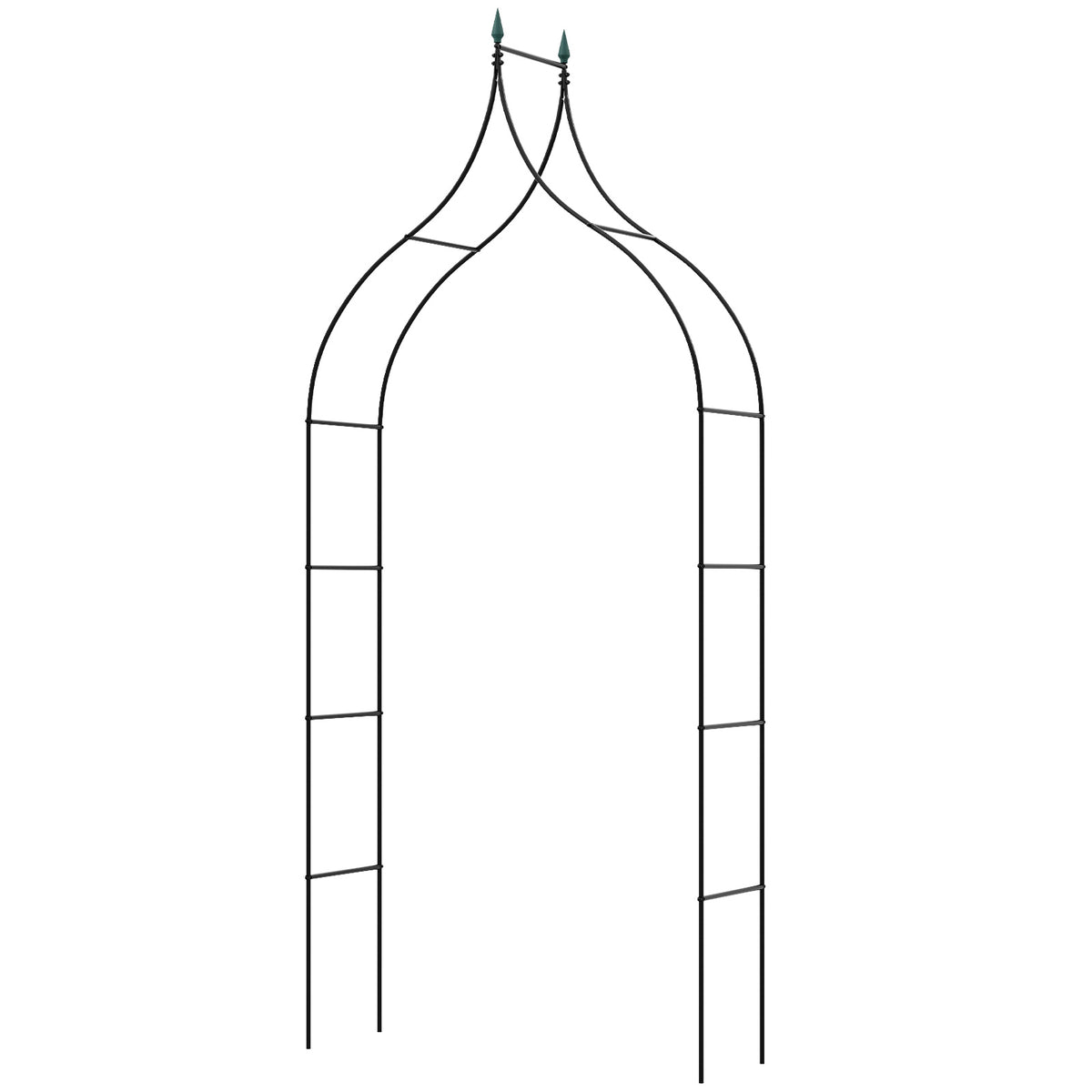 Metal Garden Arch, Rose Garden Arbor for Various Climbing Plant, Outdoor Lawn Backyard