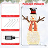 3.6 FT Lighted Christmas Snowman, Outdoor Xmas Holiday Decoration with 80 Warm LED Lights