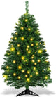 4FT Pre-lit Artificial Christmas Tree, PVC Pine Tree Home Holiday Decoration with Plastic Stand