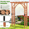 Outdoor Wood Arbor Arch, Natural Solid Wood Garden Arch Arbor Trellis for Climbing Plants