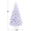 6ft /7.5ft/9ft White Artificial Christmas Tree - LucktreeUS