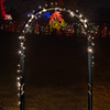 Lucktree 7.2Ft Garden Arch, Outdoor Steel Arbor w/Stakes