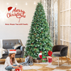 Lucktree 8FT Pre-Lit Artificial Christmas Tree, Hinged Realistic Snowy Xmas Pine Tree W/ 780 Color Changing LED Lights, 11 Flash Modes - LucktreeUS